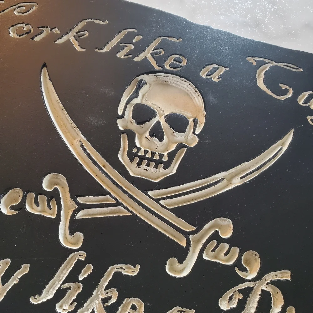 Work Like A Captain Pirate Sign